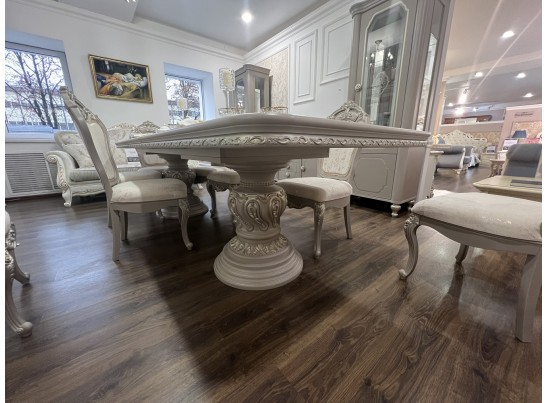 Стол Лали прямоугольный серый камень в Кургане