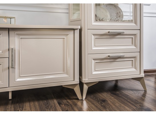 Гостиная Нонна 1+тв+1 бежевый глянец в Кургане