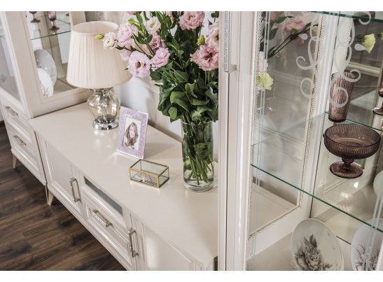 Гостиная Нонна 1+тв+1 бежевый глянец в Кургане