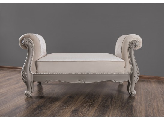 Оттоманка Мокко с двумя подлокотниками серый камень в Кургане