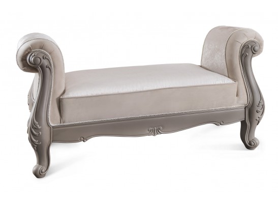 Оттоманка Мокко с двумя подлокотниками серый камень в Кургане