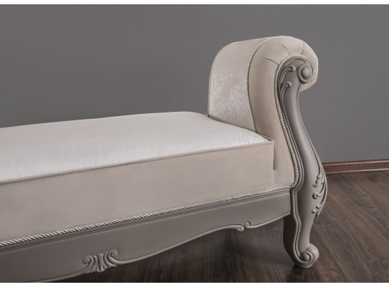 Оттоманка Мокко с двумя подлокотниками серый камень в Кургане