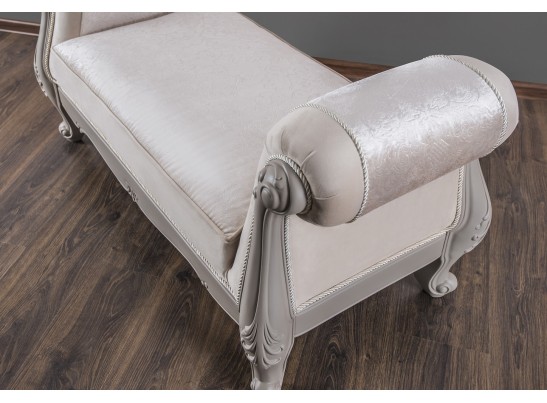 Оттоманка Мокко с двумя подлокотниками серый камень в Кургане