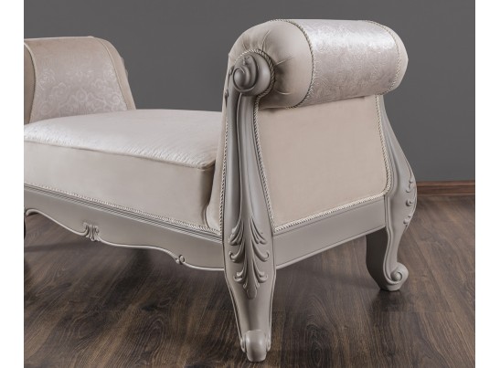 Оттоманка Мокко с двумя подлокотниками серый камень в Кургане