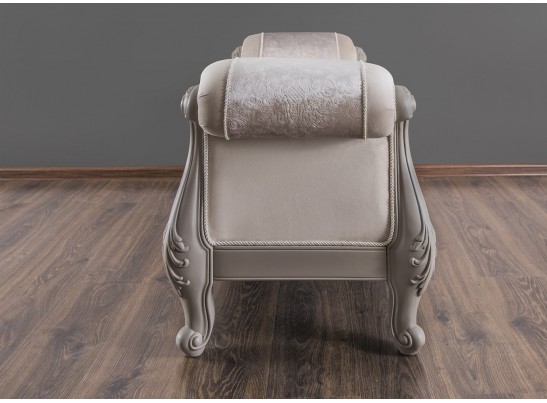 Оттоманка Мокко с двумя подлокотниками серый камень в Кургане