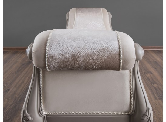 Оттоманка Мокко с двумя подлокотниками серый камень в Кургане