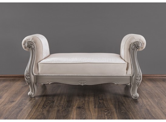 Оттоманка Мокко с двумя подлокотниками серый камень в Кургане