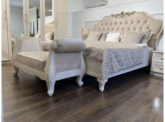 Оттоманка Мокко с двумя подлокотниками бежевый в Кургане