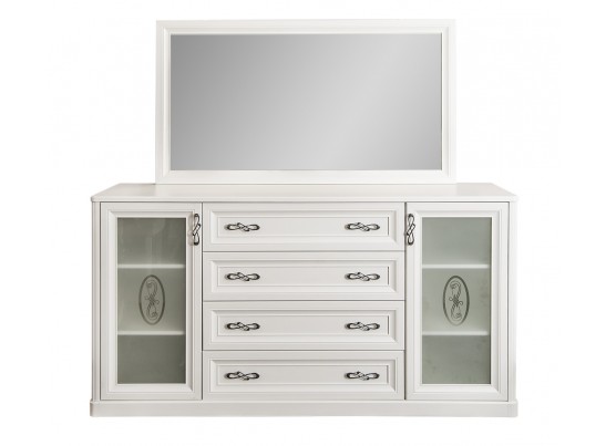 Комод Мишель белый матовый для гостиной в Кургане