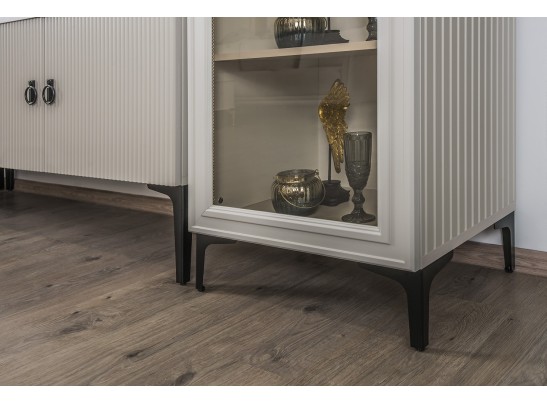 Гостиная Стелла 1+тв+2 светло серый камень