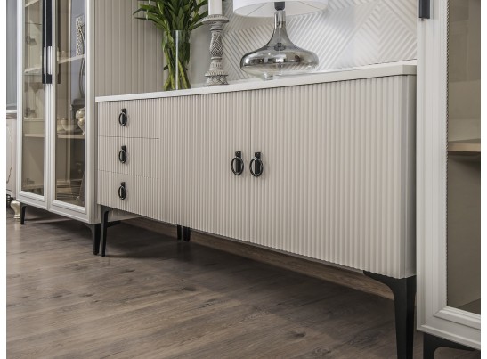 Гостиная Стелла 1+тв+1 светло серый камень