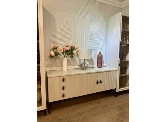 Витрина Стелла 1-ств светло серый камень