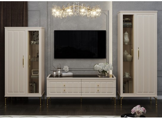 Гостиная Замира 2+тв+2 бежевый