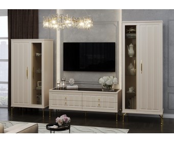 Гостиная Замира 2+тв+2 бежевый