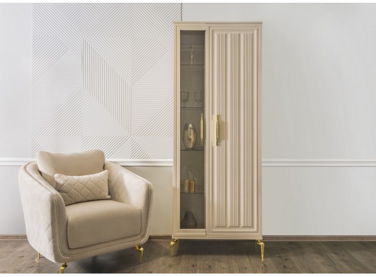 Витрина Замира 2-ств высокая бежевый