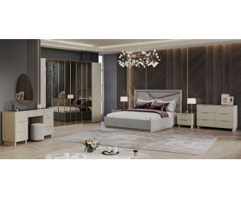 Спальня Лейла 4-ств светло серый камень