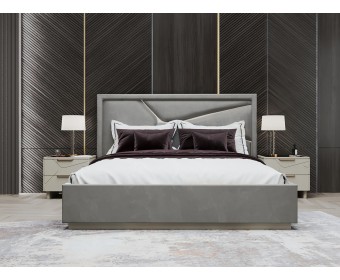 Кровать Лейла 160x200 см светло серый камень