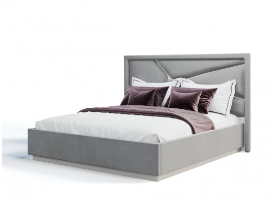 Кровать Лейла 180x200 см светло серый камень