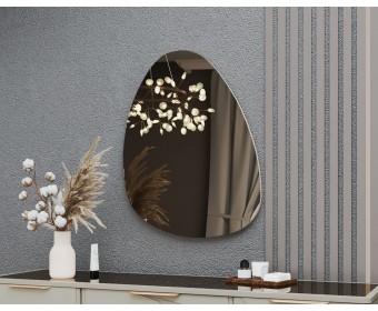 Зеркало Лейла светло серый камень