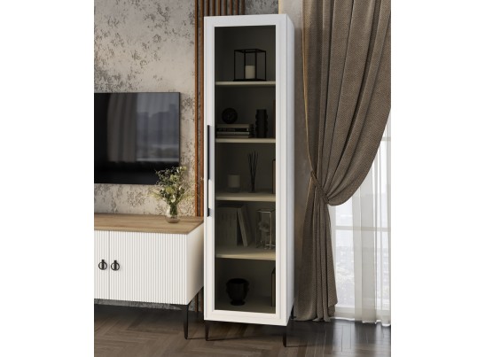 Витрина Стелла 1-ств белый