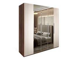 Шкаф Жаклин 5-створчатый с зеркалом бежевый