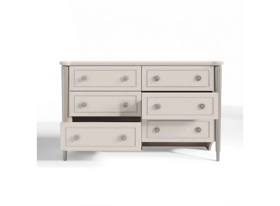 Комод Диана 6 ящиков бежевый