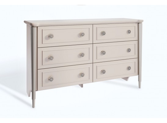 Комод Диана 6 ящиков бежевый