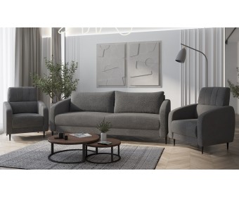 Комплект мягкой мебели Стелла серый