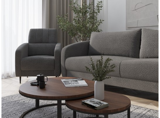 Диван Стелла 3х местный серый