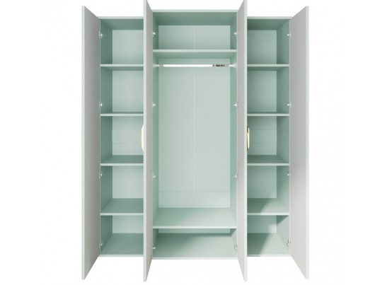 Шкаф Замира 4-створчатый с зеркалом оливковый