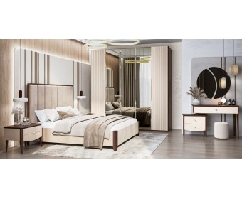 Кровать Жаклин 160x200 см бежевый