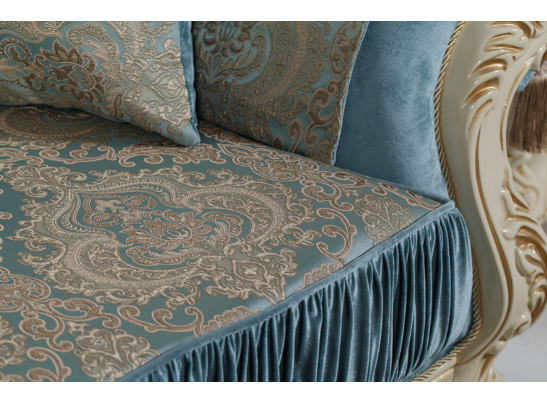 Угловой диван Эсмеральда левый, крем афина