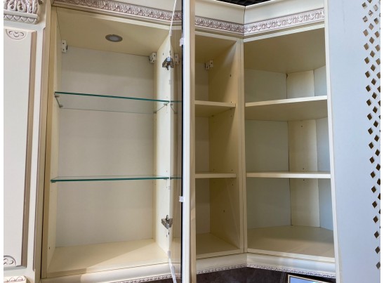 Кухня Афина 30 (3,9*2,6 м) крем/фиолетовая патина