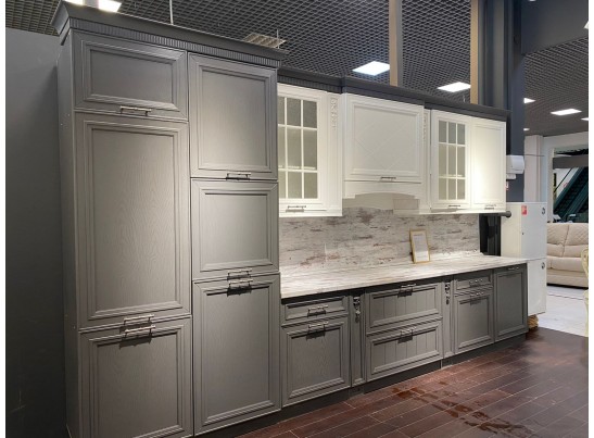 Кухня Берлин 27 (4,2 м) Гриджио-Бьянка