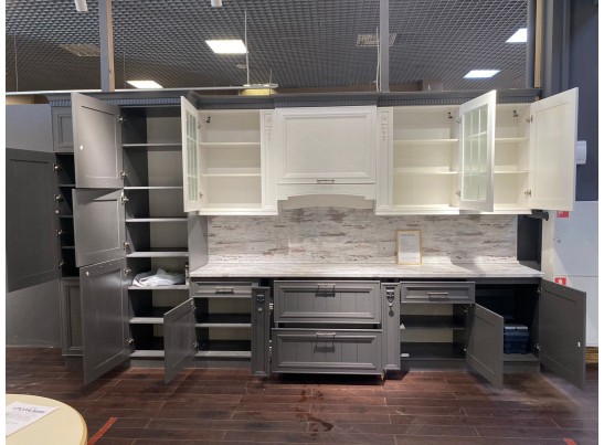 Кухня Берлин 27 (4,2 м) Гриджио-Бьянка