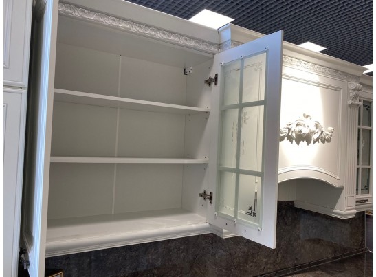 Кухня Кальяри Бьянка 39 (2,3*3,5 м) белый матовый