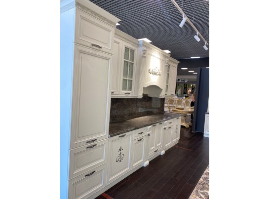 Кухня Кальяри Бьянка 40 (3,5*2,6 м) белый матовый