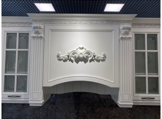 Кухня Кальяри Бьянка 40 (3,5*2,6 м) белый матовый