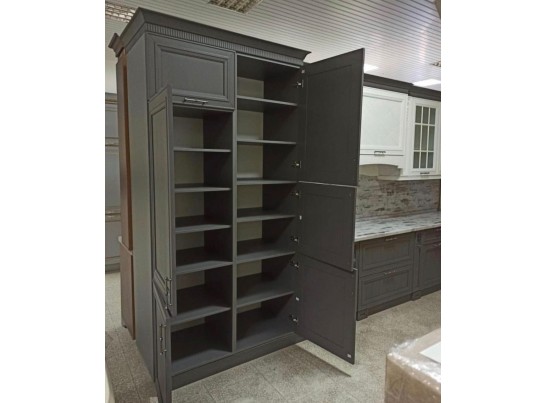 Кухня угловая Берлин 37 (4,2*2,1 м) Гриджио-Бьянка