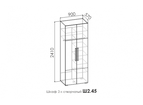 Шкаф двухстворчатый BARCELONA в Кургане