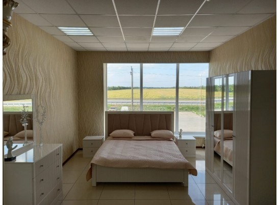 Спальня "Бетти" (4х ств. кровать 1,8,ламели) белая в Кургане