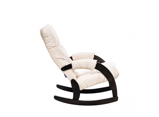 Кресло-качалка Модель 67 Венге текстура, к/з Varana cappuccino в Кургане