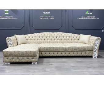 Диван трехместный "ТУРИН" с оттоманкой (МАКСИ)