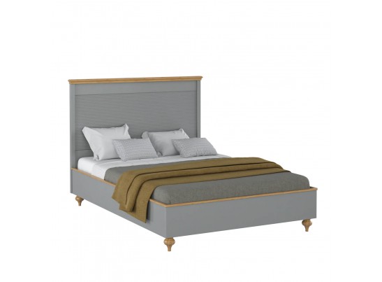 Кровать "Рандеву" 140 (белый, серый) в Кургане