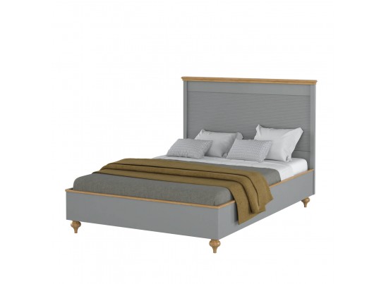 Кровать "Рандеву" 140 (белый, серый) в Кургане