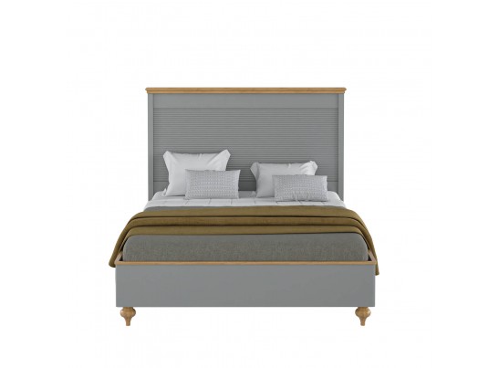 Кровать "Рандеву" 140 (белый, серый) в Кургане