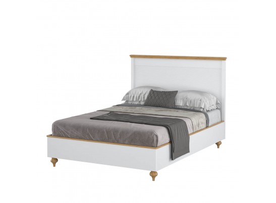 Кровать "Рандеву" 140 (белый, серый) в Кургане