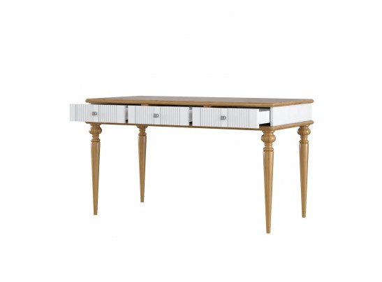 Стол письменный "Рандеву" 003 (белый, серый) в Кургане