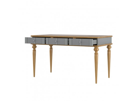 Стол письменный "Рандеву" 003 (белый, серый) в Кургане