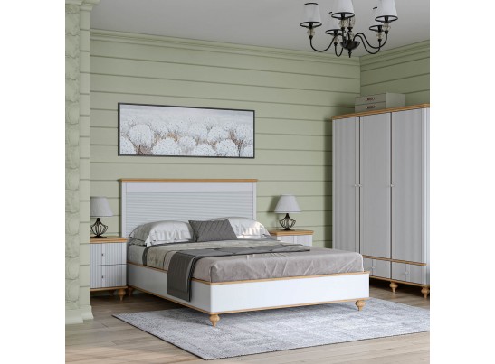 Кровать "Рандеву" 180 (белый, серый) в Кургане